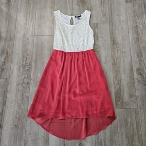 Suzy Sheir Dress, Small, White/Pink